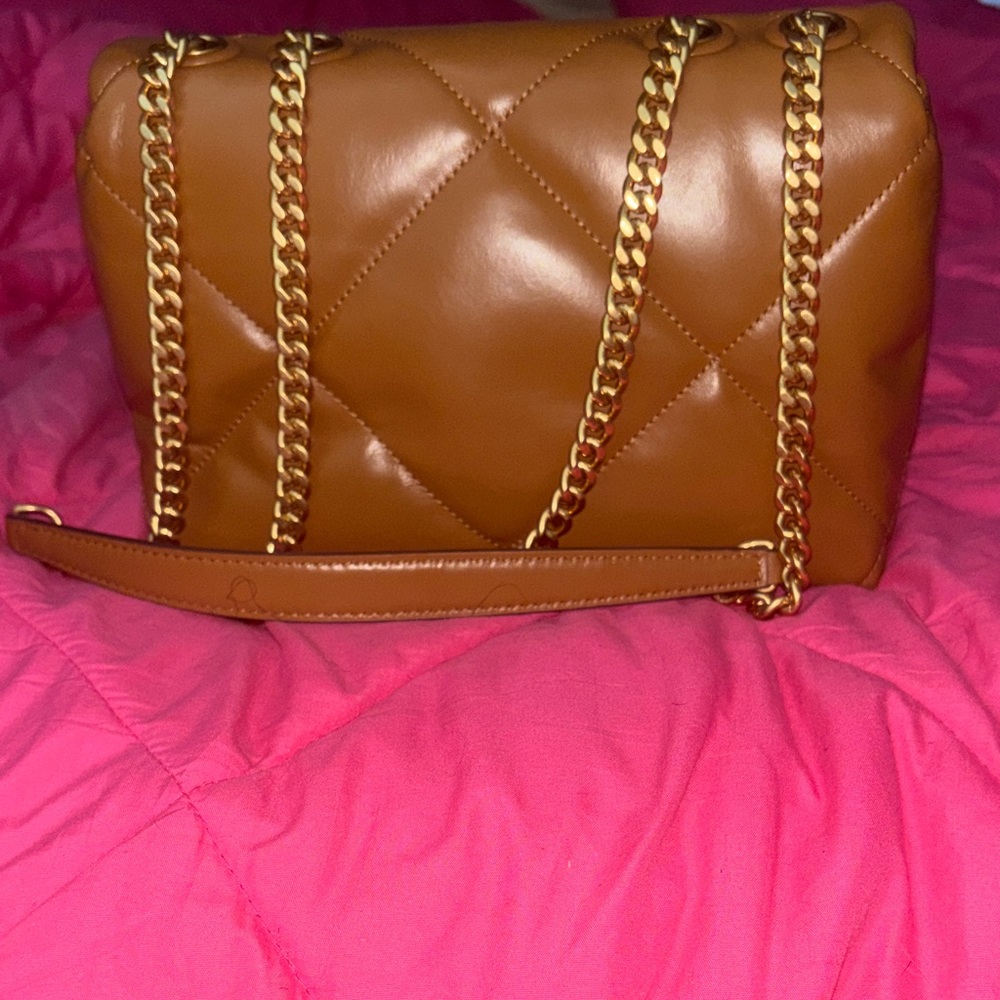 Tory Burch Brown Quilted Shoulder Bag - Picture 5 of 7